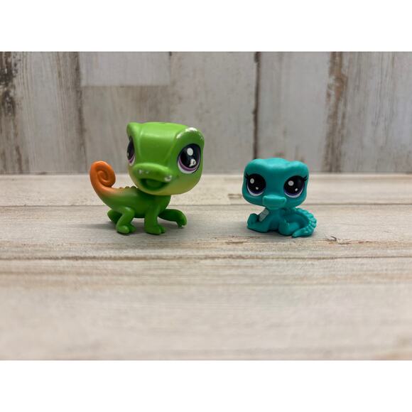 Littlest Pet Shop LPS Baby Crocodile Alligator and Gecko EUC - Picture 1 of 3